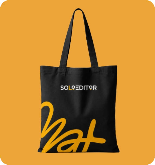 SoloEditor branded tote bag